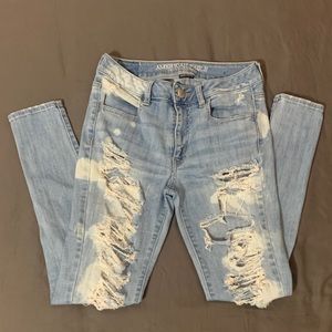 AE distressed skinny jeans